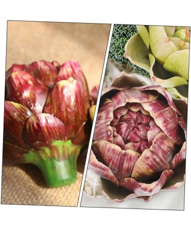 ORFOFE decorate props fake vegetables artificial flower Rose wedding fake artichoke ornament artificial wedding decors Model fake vegetable model artichoke artificial flower - Buy Online on SooperMarket.com