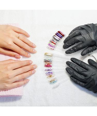 100 Pcs Clear Nail Swatch Sticks with Ring | COCOJAM Fan Shaped Color Swatches | Transparent False Nail Polish Sample Sticks for Nail Art - Buy Online on SooperMarket.com