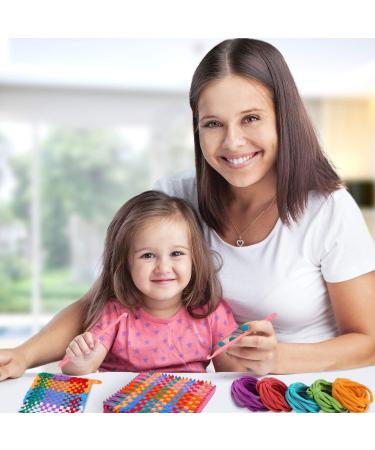 Aodaer 288 Pieces Loom Potholder Loops | Elastic Weaving Craft Refill Kit | Multiple Colors for DIY Crafts | Compatible with 7 Inch Loom - Buy Online on SooperMarket.com