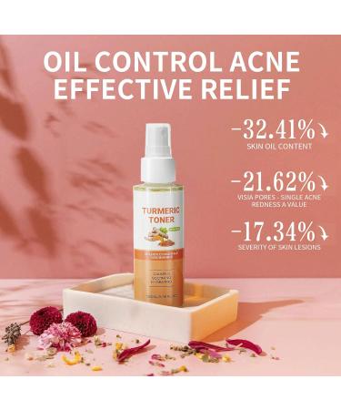 Turmeric Skincare Set Toner for Face Turmeric Face Cream Moisturiser Nourishing Soothe & Rehydrate Toner Astringent Toner Spray Moisturiser Repairing Face Skin Care 100ml+50g - Buy Online on SooperMarket.com