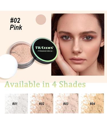Oil Control Translucent Loose Face Powder - Lightweight Natural Finish - 0.35 Oz/10g (02 Pink) - Buy Online on SooperMarket.com