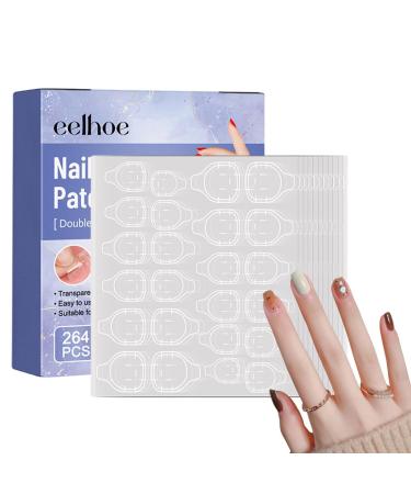 Nail Adhesive Tabs 264 Double Sided Press on Nails Sticky Tabs Transparent Fake Nail Glue Stickers Waterproof Glue Tabs for Manicure Girls Nails Care and Extension Styles