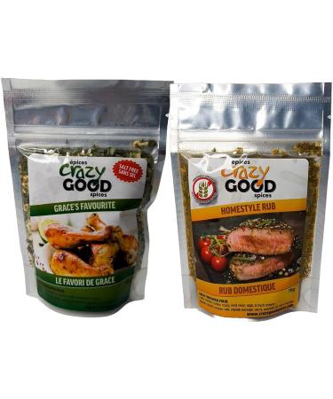 Crazy Good Spices Natural Essential Pack Certified Gluten Free From Natural Ingredients - 1 Count - HOMESTYLE RUB flavour - RUB DOMESTIQUE (78g) - Buy Online on SooperMarket.com