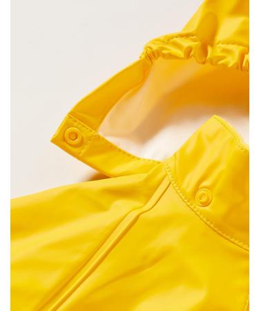 CareTec Unisex Kid's Waterproof Rain Jacket - Yellow (Size 128) - Fleece-Free PU Material - Buy Online on SooperMarket.com