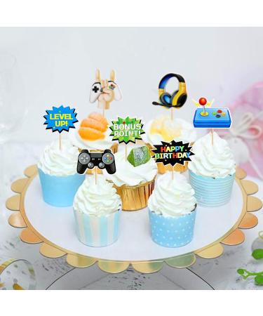 Cyodoos 40 PCS Video Game Cupcake Toppers for children's game decoration themed baby shower birthday party cake decoration supplies favorite for birthday fan parties - Buy Online on SooperMarket.com