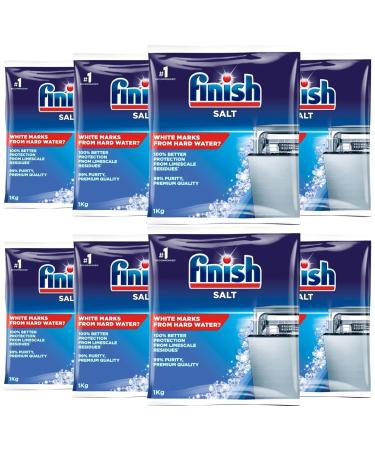 8 x Finish Dishwasher Salt 1kg Soften Water to Prevent Limescale & Watermarks