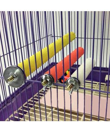 Pivby Wood Bird Cage Perch Stand Toy Platform for Amazon Parrot - Pack of 3 - Colorful Paw Grinding Stick Included - Buy Online on SooperMarket.com