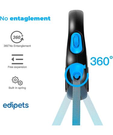Edipets Retractable Dog Leash - 5m Flexileine for Dogs up to 50kg | Extendable & Inserable Walking Band - Buy Online on SooperMarket.com