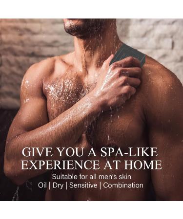 4-Piece Natural Men's Soap Set | Handmade Deep Cleaning & Moisturizing - Sandalwood Amber Mint Charcoal Turmeric - Buy Online on SooperMarket.com