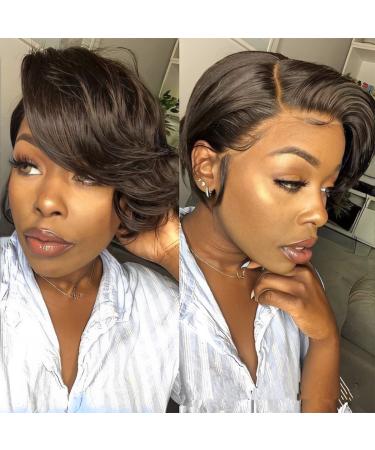 6 Inch 1B Human Hair Pixie Cut Wig for Black Women - Bilisar Short Pixie Wig - Buy Online on SooperMarket.com