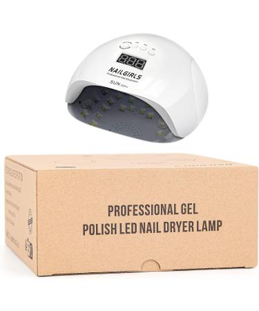 NAILGIRLS 150W UV LED Nail Lamp for Home Salon - Gel Polish Dryer with Timer Presets and Auto Sensor - White - Buy Online on SooperMarket.com