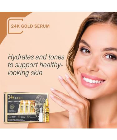 24K Serum Niacinamide Serum Concentrated Ampoules for Face Serum Collagen Booster for a Natural Face Lift Anti-Aging Serum Strengthen the Skin Barrier Deep Hydrating 7x2ml Ampoule Serum - Buy Online on SooperMarket.com