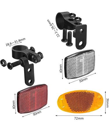 Vicduekg 12-Piece Bike Reflector Set - Front & Spoke Cat Eye Reflectors for MTB & Kids | Enhanced Safety in Yellow - Buy Online on SooperMarket.com