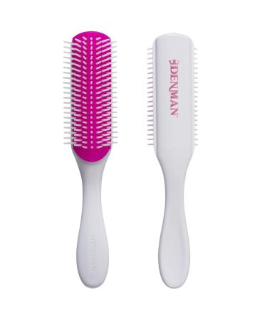 Denman curly hair Brush D3 (Cherry Blossom) 7-row styling brush to dismantle separate shape and define curls-for them and her