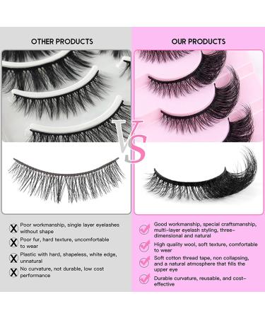 24 Pairs Handmade False Eyelashes | Wispy Fluffy Cat Eyelashes - Versatile Styles & Ultra-Comfortable for Everyday Glam - Buy Online on SooperMarket.com