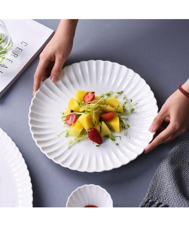 Serving Plates 8/10inch White Dinner Plates Ceramic Tableware Creative Western Steak Dishes Salad Bowl Kitchen Porcelain Serving Dishes for Appetizer Dinner and Desserts (Color : 10 inch Plate) - Buy Online on SooperMarket.com