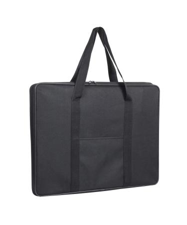 Jjring Art Portfolio Case, Wire Framed Nylon Portfolio Tote, Art Storage Bag in 23 Inches by 17 Inches, Great Art Carrying Bag for Artworks, Posters, Drawings, Prints(Black) 23 Inches by 17 Inches Art Case Black