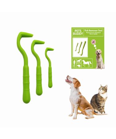 PETS BUDDY Tick Remover Tool 3 Pcs Tick Remover Tools for Dogs Cats Horses and Even Humans