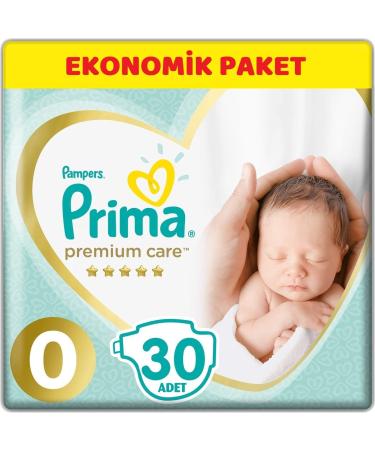 Pampers diapers size 0 ( 3 kg) Premium Care diapers 30 pieces best comfort and protection for sensitive skin from Pampers