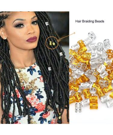 Dreadlock Accessories Adjustable Colorful Braiding Hair Rings Hair Braid Rings Adjustable Metal Decoration Tools(Gold+Silver) - Buy Online on SooperMarket.com
