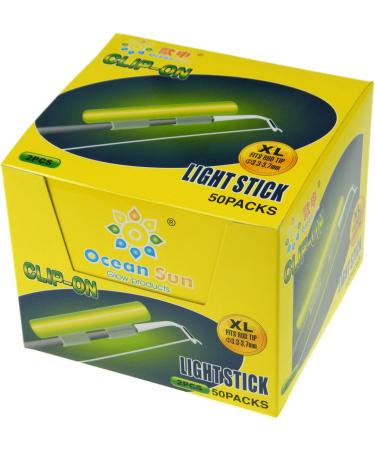THKFISH Fishing Glow Sticks 100pcs (50bags) - Green Fluorescent Night Fishing Lights for Rod Tip, Floats, and Safety - Sizes M, L, XL - 2.7X3.2mm - Buy Online on SooperMarket.com