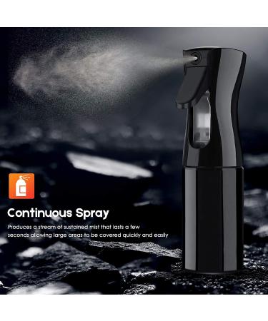 2 Pack 6.8oz Hair Spray Bottles - Continuous Fine Mist Sprayer for Salon, Hairstyling, Cleaning, Plants & Skin Care - Refillable Empty Bottles - Black + White - Buy Online on SooperMarket.com