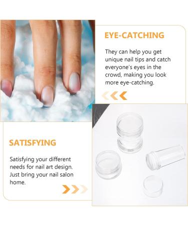 Minkissy 3 Sets Nail Art Silicone Stamp Nail Silicone Stamper Jelly Nail Tool Nail Stamping Kit Soft Nail Silicone Spatula Nail Stampers with Scrapers Handle The Se Silica Gel Frosted - Buy Online on SooperMarket.com