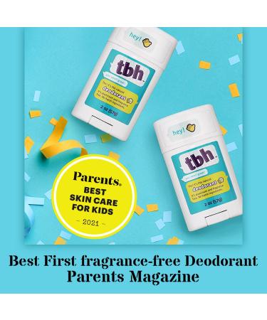 TBH Kids Unscented Deodorant - Natural, Aluminum-Free - Made in USA - 2oz (1 Pack) - Boys and Girls - Buy Online on SooperMarket.com