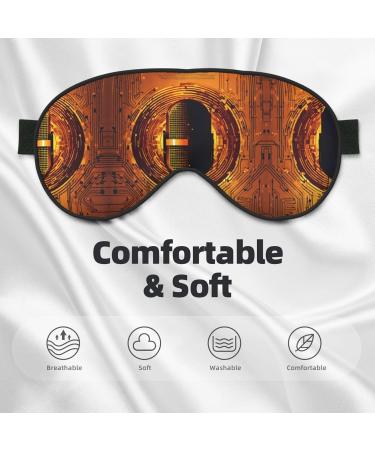 Microphone with Music Note Print Double-Sided Eye Mask Soft and Light Blocking for Enhancing Sleep Quality - Buy Online on SooperMarket.com