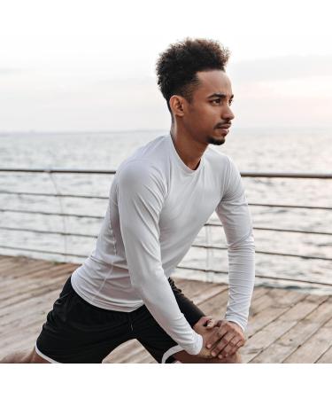 BALENNZ Men's Moisture Wicking UV Sun Protection Long Sleeve Tee - Heather Black/Blue/Dark Grey/Army Green - Size X-Large - Buy Online on SooperMarket.com