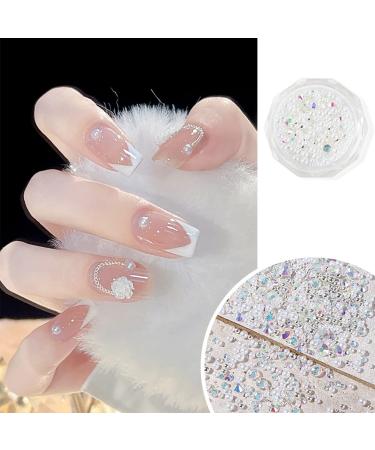 Pearl Mixed Flower Camellia Nail Art Set 3D Nail Art Supplies Nail Tip Nail Glitter Acrylic Nail Art Decorations Nail Art Jewelry 3d Flower Nail Nail Art Kit Nail Art Gems Kit Illusion pearl and s