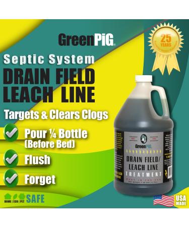 Buy GREEN PIG Drain and Leach Field Treatment - Fast Clog Clearance Odor Removal & Septic Tank Solution - International Shipping Available - Buy Online on SooperMarket.com