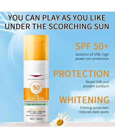 Sunscreen SPF 50+ Sun Cream SPF 50+ Oil Control Face Sun Cream SPF 50 PA++++ Suncream Factor 50 for Face Waterproof Travel Sun Cream Ultra Light UVA & UVB Protetion Non-Perfumed - Buy Online on SooperMarket.com