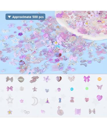 500 Pieces Nail Charms & 3D Decorations - Cute Bear Flower Hearts for Nail Art & DIY Cell Phone Case - Buy Online on SooperMarket.com