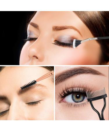Premium Eyelash Separator Comb & 2 Mascara Fan Brushes - Dual Head Lash Shaper Tool for Perfect Eye Makeup | International Shipping - Buy Online on SooperMarket.com