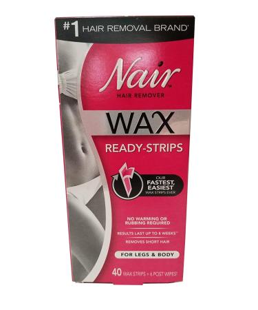 Nair Hair Remover Wax Ready-Strips 40 Count for Smooth Legs and Body - Buy Online on SooperMarket.com