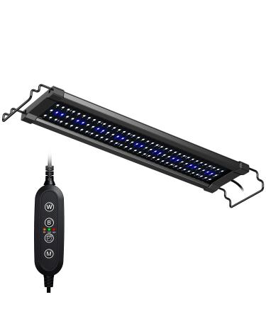 NICREW ClassicLED Gen 2 Aquarium Light, Dimmable LED Fish Tank Light with 2-Channel Control, White and Blue LEDs, High Output, Size 18 to 24 Inch, 15 Watts 18 - 24 in