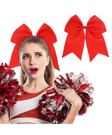 Shop 2 Pieces Large Red Loop Hair Ties - Perfect Cheerleader Hair Accessories for Women & Girls - Ideal for Christmas Parties - Buy Online on SooperMarket.com