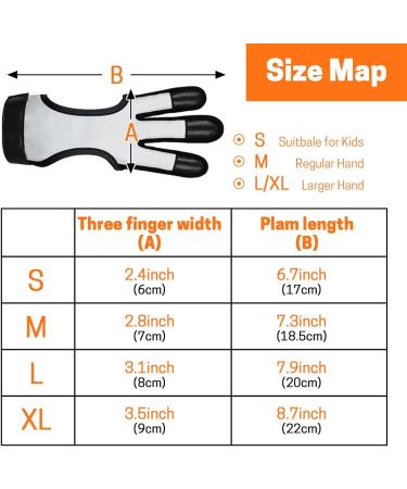 VISEMAN Genuine Leather Archery Finger Guard Gloves - Compound Recurve Bow & Arrow Protector | Outdoor Hunting Gear - Small Black - Buy Online on SooperMarket.com