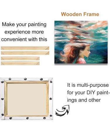 EVNEED 16x20 Inch DIY Canvas Stretcher Bars Kit for Oil Paintings - Easy Assembly Gallery Wrap Frame for Prints and Paintings - Buy Online on SooperMarket.com