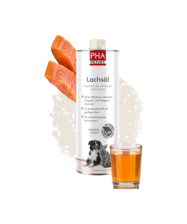 PHA salmon oil for dogs cats and horses from sustainable fish farming in Norway important omega 3 and 6 fatty acids oil 1 l 1000 ml
