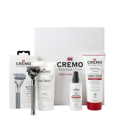 CREMO - Skin Care Gift Set Kit For Men | Face Wash | Razor | Shave Cream | Moisturiser Beard Brush