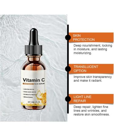 Vitamin C Face Serum Vitamin C Serum for Face Face Moisturizer for Women Vitamin C Brightening Serum Anti Wrinkle Serum Hydrating Serum Dark Spot Remover Glowing Skin Elasticity - Buy Online on SooperMarket.com