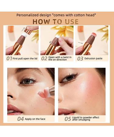 3-Pcs Liquid Contour Beauty Wand Set - Highlighter, Blush, and Illuminator Stick for Easy Blending and Lightweight Coverage - Buy Online on SooperMarket.com