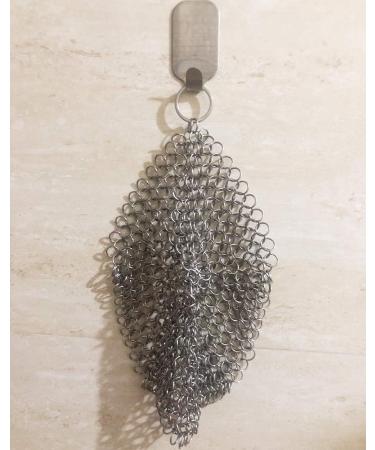 316 Premium Stainless Steel Cast Iron Cleaner & Scrubber - For Skillets, Dutch Ovens, Grill Pans - 8 Inch Hexagon - Buy Online on SooperMarket.com