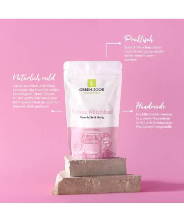 Greenendoor Milk Bath Rose Blossom Honey 200g - Natural Relaxation Bath Additive | 100% Eco-Friendly Ingredients | Perfect Gift - Buy Online on SooperMarket.com