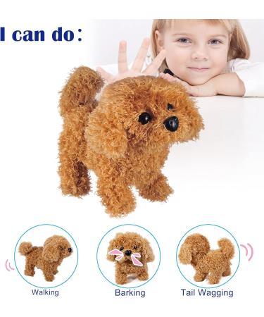 WorWoder Interactive Plush Teddy Dog Toy - Walking, Barking, Wagging Tail - Fun Companion Pet for Kids (Teddy Dog) - Buy Online on SooperMarket.com