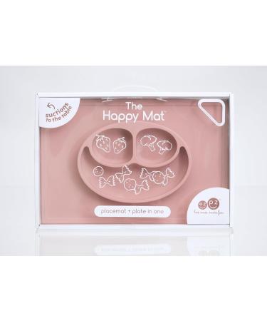 ezpz Happy Mat (Blush) - Silicone Suction Plate for Toddlers - Divided, Dishwasher Safe - 24 months - Buy Online on SooperMarket.com
