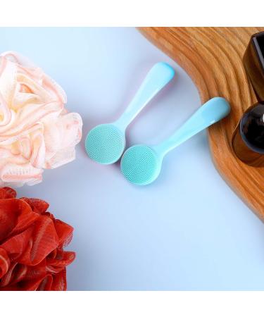 Wllhyf 2-Pack Manual Face Cleaning Brush - Soft Silicone Peeling Pads for Skin Care (Blue) - Gentle Cleanse & Remove Imprints - Buy Online on SooperMarket.com