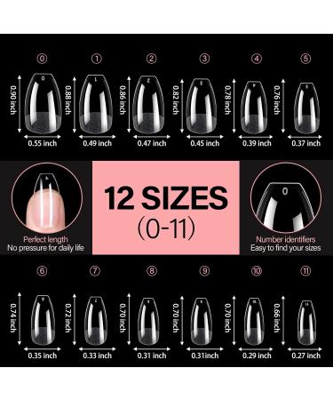 AILLSA 360PCS Ballerina Nail Tips & 15ML Nail Glue Set - Professional Nail Art Bundle - Buy Online on SooperMarket.com